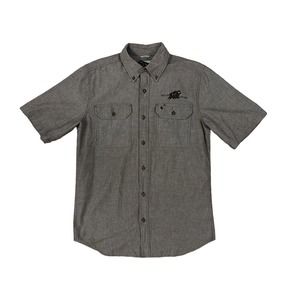 Carhartt Relaxed Fit Men Brown Short Sleeve Button‎ Down Shirt Sz M